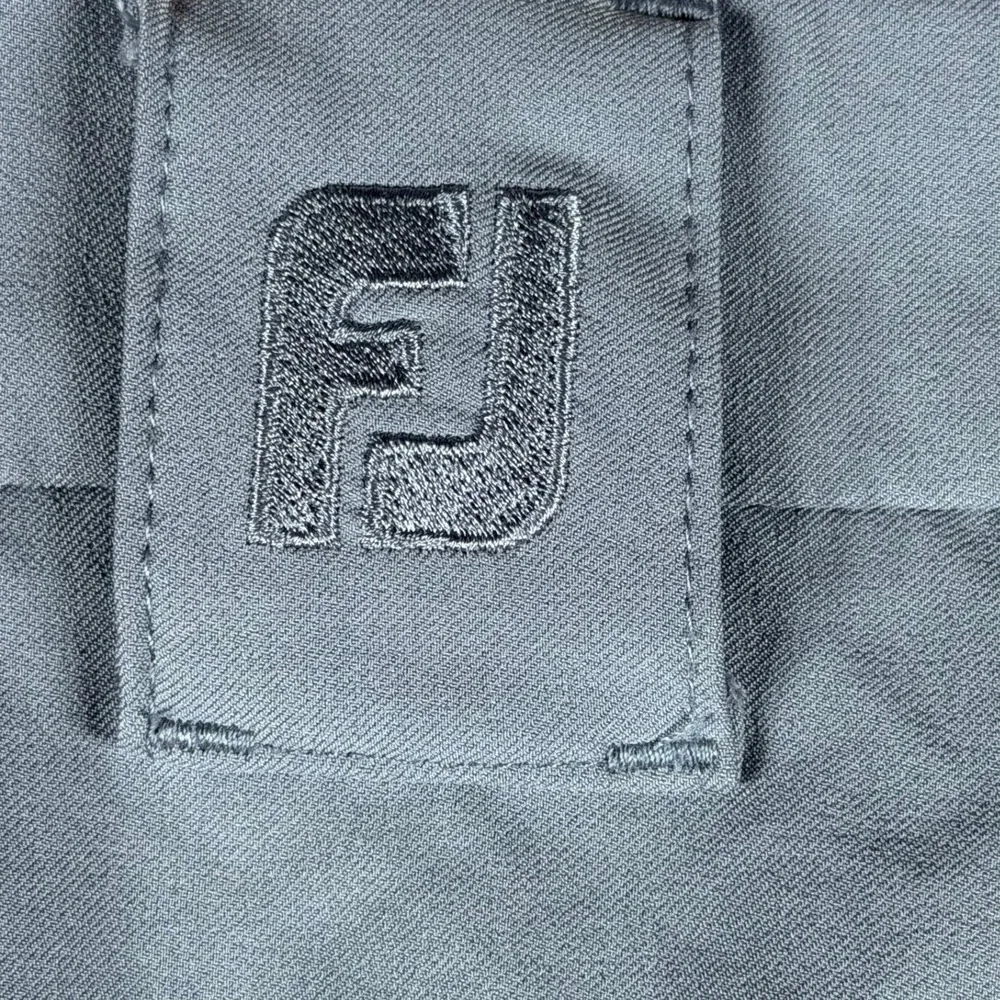 FootJoy Mens 35x32 Performance Golf Pants Grey Stretch Flat Front FJ Logo Casual